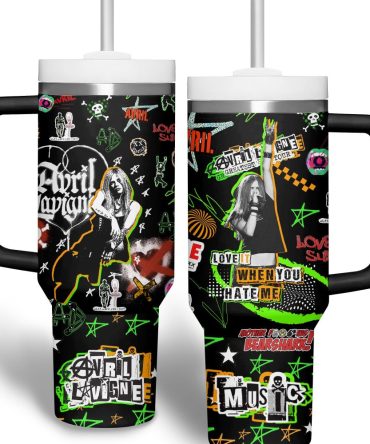 Avril Lavigne Music Custom Stanley Quencher 40Oz Stainless Steel Tumbler