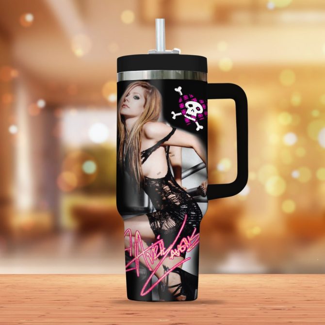Avril Lavigne Music Custom Stanley Quencher 40Oz Stainless Steel Tumbler - Image 3