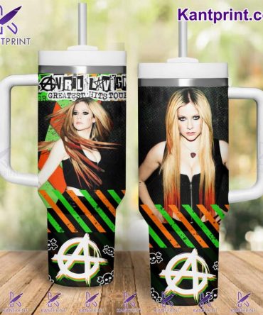 Avril Lavigne Music Custom Stanley Quencher 40Oz Stainless Steel Tumbler With Handle