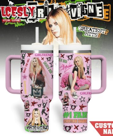 Avril Lavigne Music Custom Stanley Quencher 40Oz Stainless Steel Tumbler With Handle