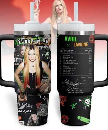 Avril Lavigne Music Custom Stanley Quencher 40Oz Stainless Steel Tumbler With Handle