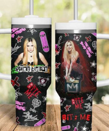 Avril Lavigne Music Custom Stanley Quencher 40Oz Stainless Steel Tumbler