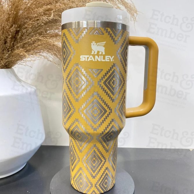 Aztec Custom Stanley Quencher 40Oz Stainless Steel Tumbler