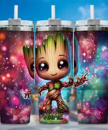 Baby Groot Cartoon Custom Stanley Quencher 40Oz Stainless Steel Tumbler With Handle