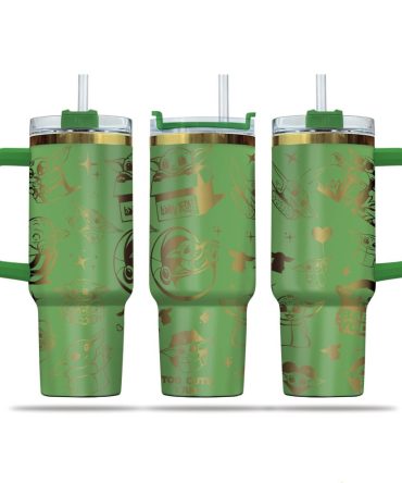 Baby Yoda Cartoon Custom Stanley Quencher 40Oz Stainless Steel Tumbler (Copy)