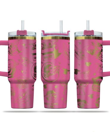 Baby Yoda Cartoon Custom Stanley Quencher 40Oz Stainless Steel Tumbler