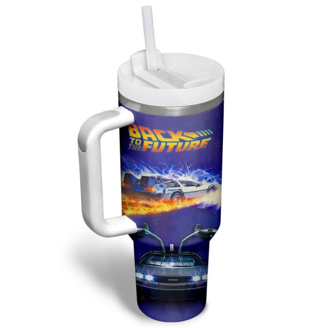 Back To The Future Movies Custom Stanley Quencher 40Oz Stainless Steel Tumbler - Image 2