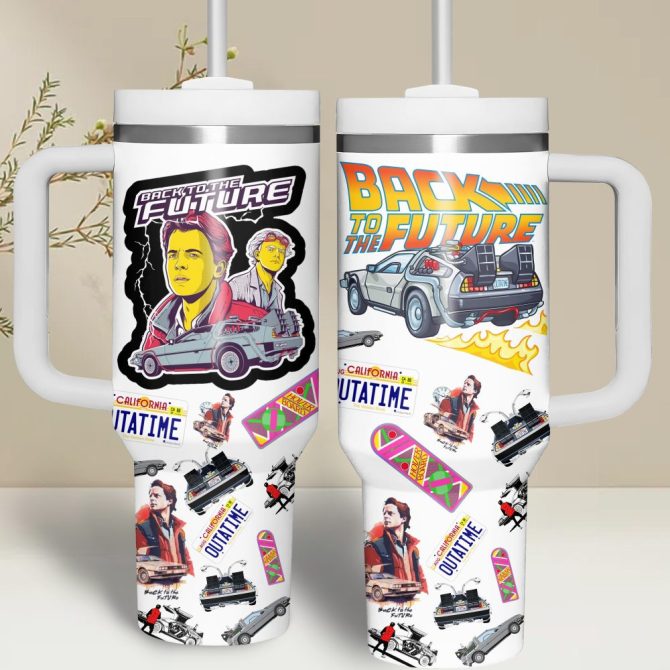 Back To The Future Movies Custom Stanley Quencher 40Oz Stainless Steel - Image 2