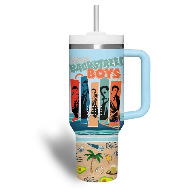 Backstreet Boys Music Custom Stanley Quencher 40Oz Stainless Steel Tumbler - Image 4