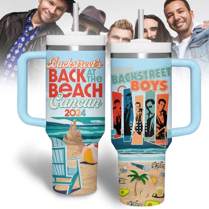 Backstreet Boys Music Custom Stanley Quencher 40Oz Stainless Steel Tumbler