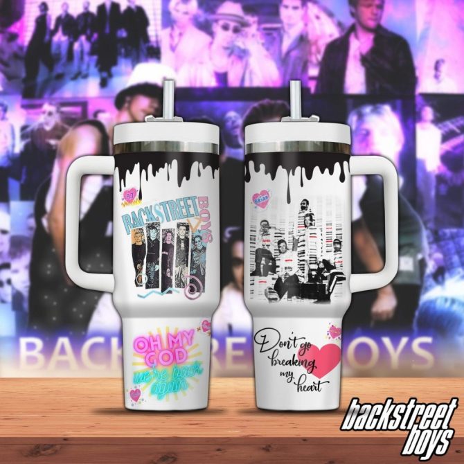 Backstreet Boys Music Custom Stanley Quencher 40Oz Stainless Steel Tumbler