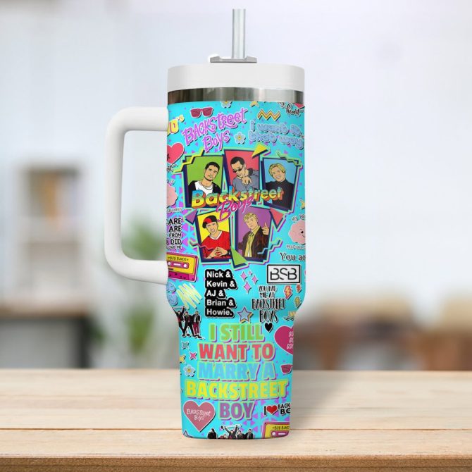 Backstreet Boys Music Custom Stanley Quencher 40Oz Stainless Steel Tumbler - Image 3