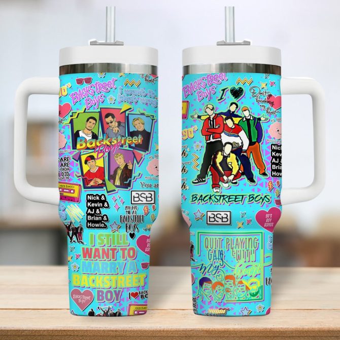 Backstreet Boys Music Custom Stanley Quencher 40Oz Stainless Steel Tumbler - Image 2