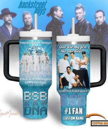 Backstreet Boys Music Custom Stanley Quencher 40Oz Stainless Steel Tumbler With Handle