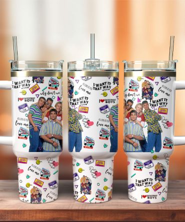 Backstreet Boys Music Custom Stanley Quencher 40Oz Stainless Steel Tumbler With Handle