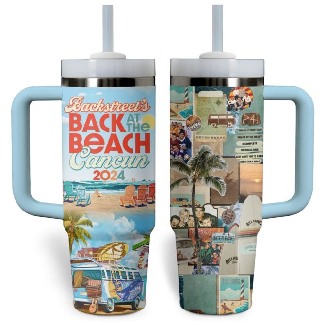 Backstreet Boys Music Custom Stanley Quencher 40Oz Stainless Steel Tumbler With Handle
