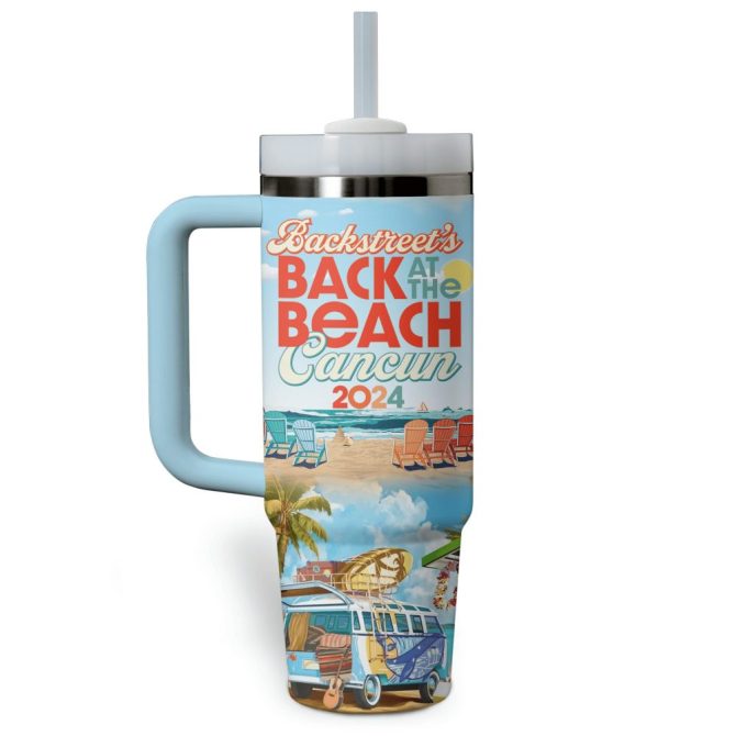 Backstreet Boys Music Custom Stanley Quencher 40Oz Stainless Steel Tumbler With Handle - Image 2