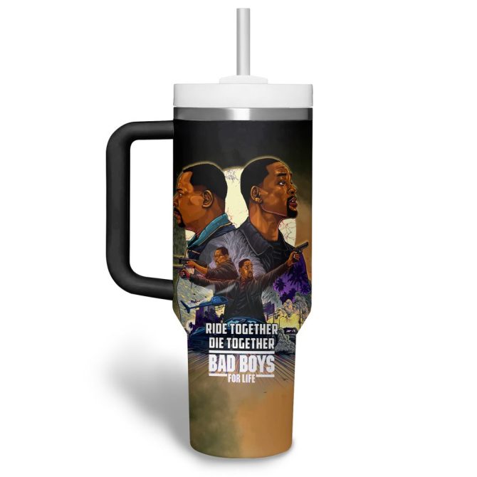 Bad Boys Movies Custom Stanley Quencher 40Oz Stainless Steel Tumbler - Image 2