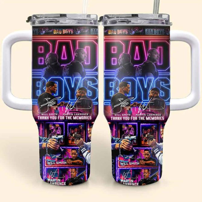 Bad Boys Movies Custom Stanley Quencher 40Oz Stainless Steel Tumbler - Image 3