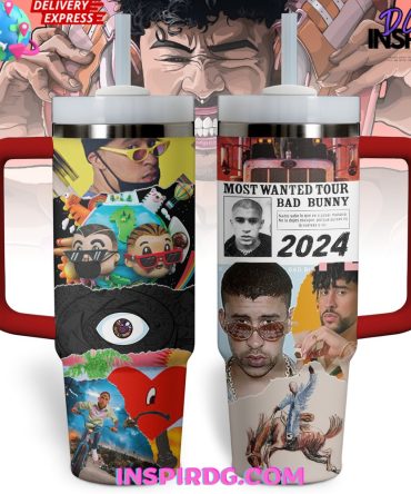 Bad Bunny Music Custom Stanley Quencher 40Oz Stainless Steel Tumbler