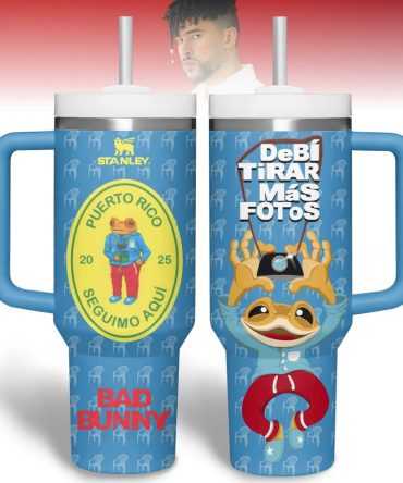 Bad Bunny Music Custom Stanley Quencher 40Oz Stainless Steel Tumbler With Handle
