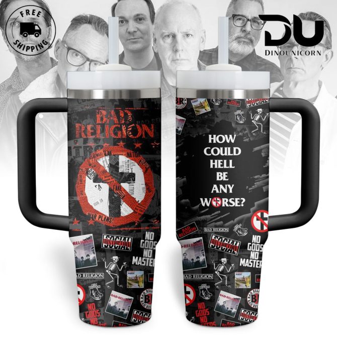 Bad Religion Music Custom Stanley Quencher 40Oz Stainless Steel Tumbler With Handle