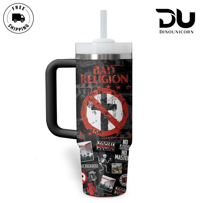 Bad Religion Music Custom Stanley Quencher 40Oz Stainless Steel Tumbler With Handle - Image 2