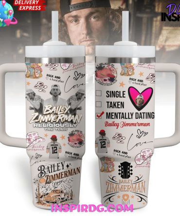 Bailey Zimmerman Music Custom Stanley Quencher 40Oz Stainless Steel Tumbler