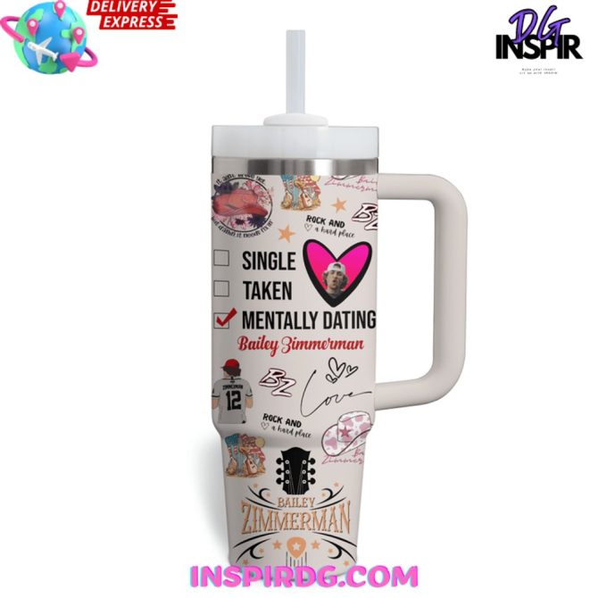 Bailey Zimmerman Music Custom Stanley Quencher 40Oz Stainless Steel Tumbler - Image 3