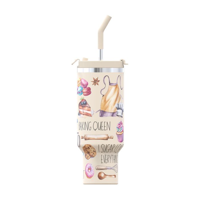 Bake You Happy Custom Stanley Quencher 40Oz Stainless Steel Tumbler - Image 5