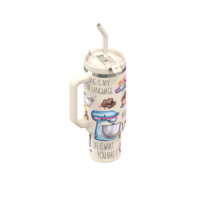 Bake You Happy Custom Stanley Quencher 40Oz Stainless Steel Tumbler - Image 2
