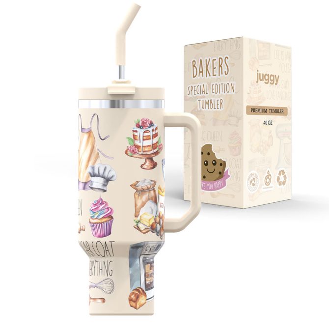 Bake You Happy Custom Stanley Quencher 40Oz Stainless Steel Tumbler