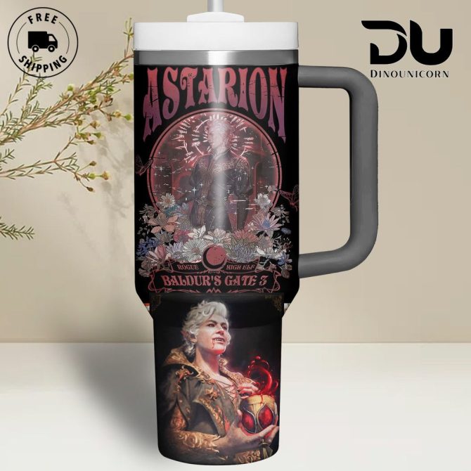 Baldur #8217;S Gate Games Custom Stanley Quencher 40Oz Stainless Steel Tumbler With Handle - Image 2