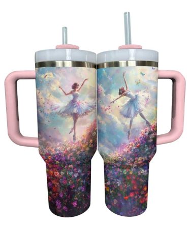 Ballet Lovely Custom Stanley Quencher 40Oz Stainless Steel Tumbler With Handle