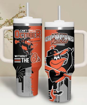 Baltimore Orioles Mlb Custom Stanley Quencher 40Oz Stainless Steel