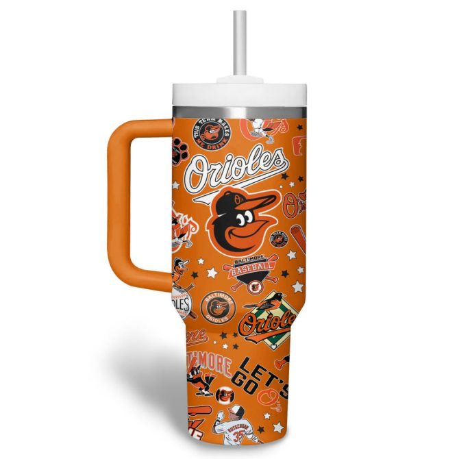 Baltimore Orioles Mlb Custom Stanley Quencher 40Oz Stainless Steel Tumbler - Image 5