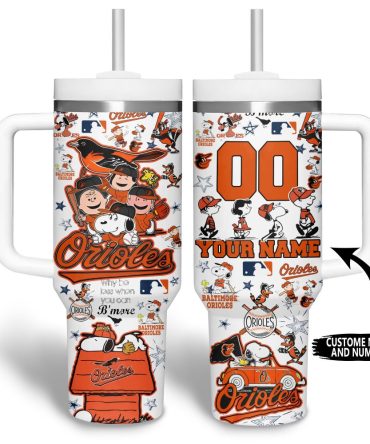 Baltimore Orioles Mlb Custom Stanley Quencher 40Oz Stainless Steel Tumbler