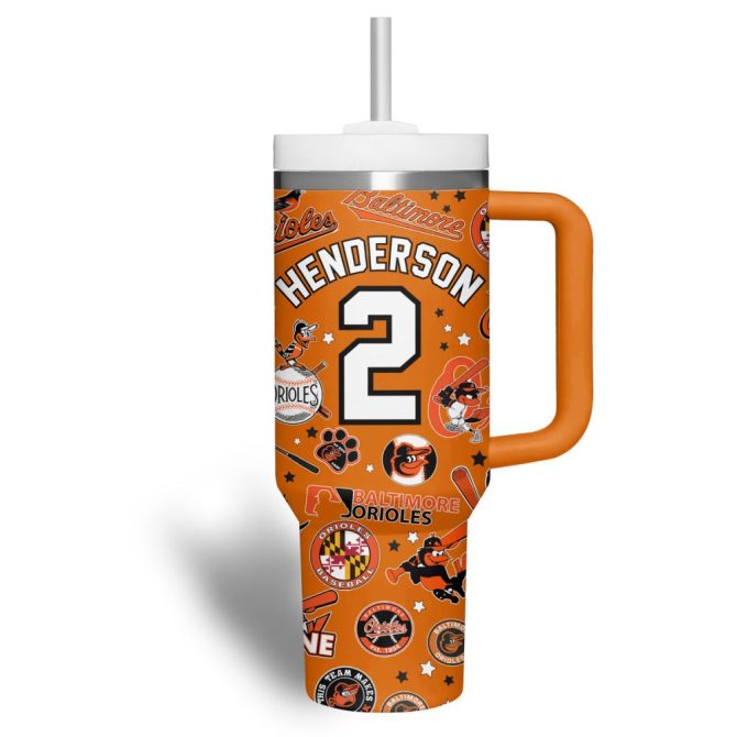 Baltimore Orioles Mlb Custom Stanley Quencher 40Oz Stainless Steel Tumbler - Image 6