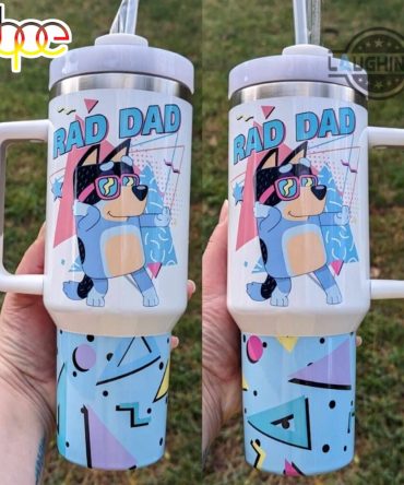 Bandit Heeler Bluey Cartoon Custom Stanley Quencher 40Oz Stainless Steel Tumbler With Handle