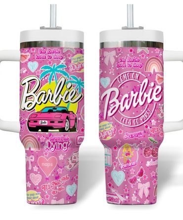 Barbie Cartoon Custom Stanley Quencher 40Oz Stainless Steel Tumbler