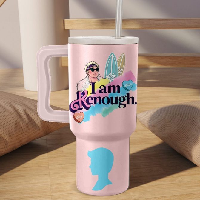 Barbie Ken Kenough Kenergy Cartoon Custom Stanley Quencher 40Oz Stainless Steel - Image 2