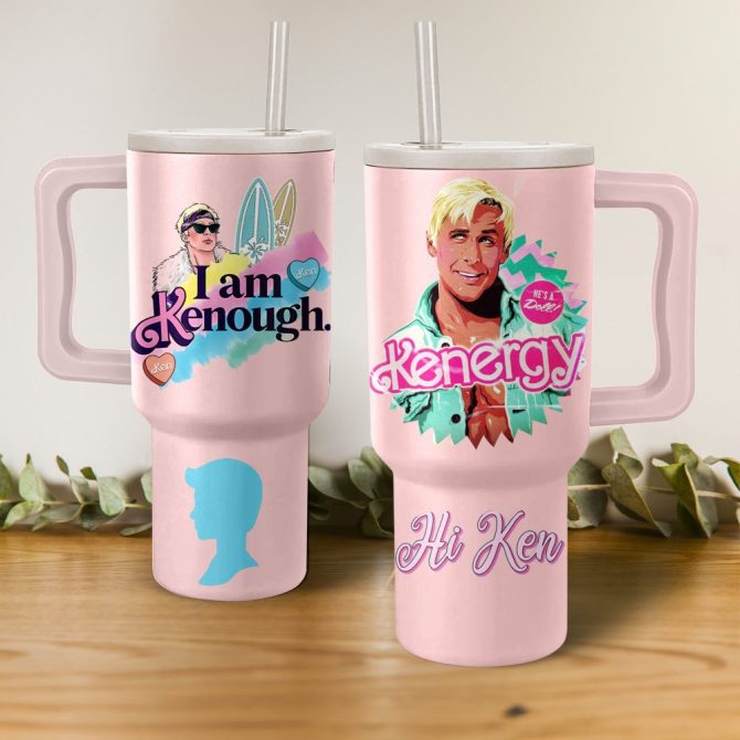 Barbie Ken Kenough Kenergy Cartoon Custom Stanley Quencher 40Oz Stainless Steel