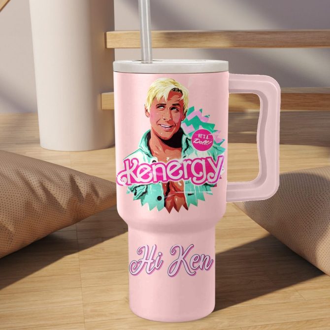 Barbie Ken Kenough Kenergy Cartoon Custom Stanley Quencher 40Oz Stainless Steel - Image 3