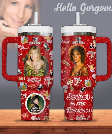 Barbra Streisand Music Custom Stanley Quencher 40Oz Stainless Steel Tumbler With Handle