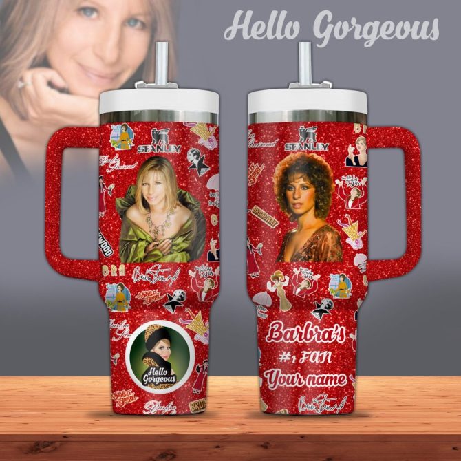 Barbra Streisand Music Custom Stanley Quencher 40Oz Stainless Steel Tumbler With Handle
