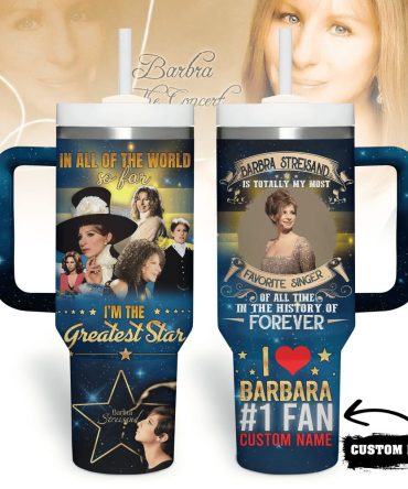 Barbra Streisand Music Custom Stanley Quencher 40Oz Stainless Steel Tumbler With Handle