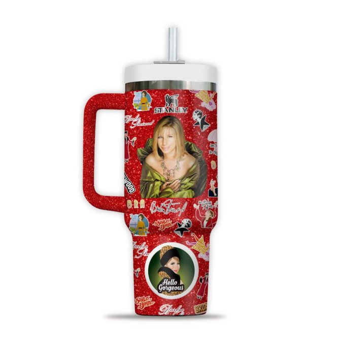 Barbra Streisand Music Custom Stanley Quencher 40Oz Stainless Steel Tumbler With Handle - Image 4