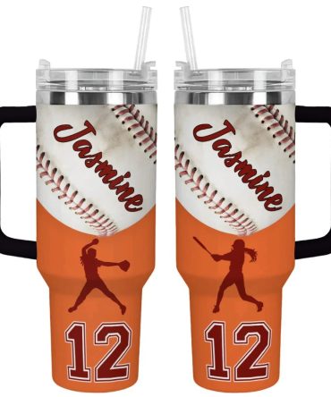 Baseball Custom Stanley Quencher 40Oz Stainless Steel Tumbler With Handle