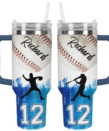 Baseball Custom Stanley Quencher 40Oz Stainless Steel Tumbler With Handle