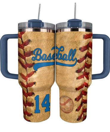Baseball Custom Stanley Quencher 40Oz Stainless Steel Tumbler With Handle